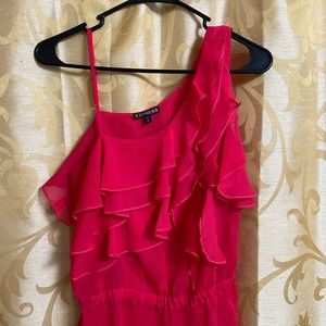 Dressy tank top with ruffles